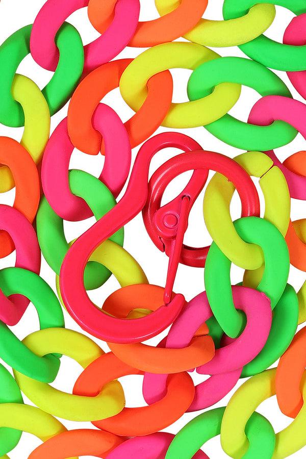 Banned Alternative BANNED Neon Riot Trouser Chain Bold Neon Chain Accessory For Alternative Fashion