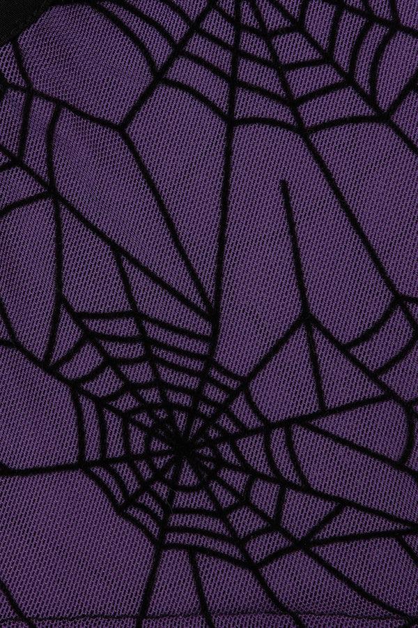 Banned Alternative BANNED Seraphina Gloves Mesh Spiderweb Printed Gloves For Gothic And Alternative Styles