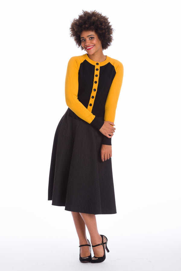 banned alternative Banned Tiger Queen Cardigan - Rockabilly and Retro Style Tiger Embroidered Raglan Sweater