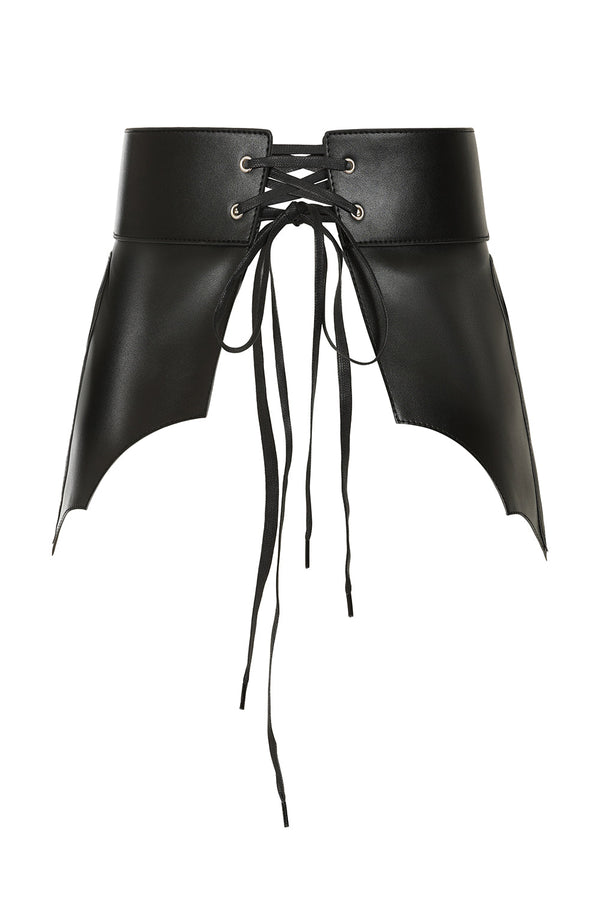 Banned Alternative BANNED Twilight Time Corset Belt Adjustable Cut-Out Waist Belt With Gothic Flair