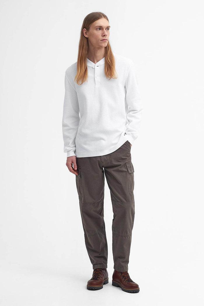 baracuta Barbour x Baracuta Henley T-Shirt White