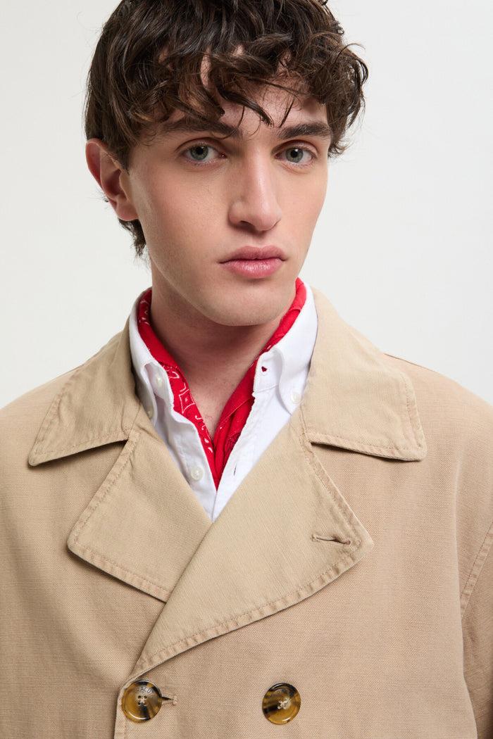 baracuta Canvas Garment Dyed Peacoat British khaki