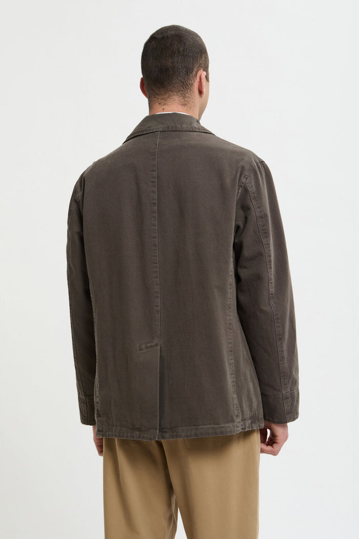 Baracuta Canvas Garment Dyed Peacoat Faded Black
