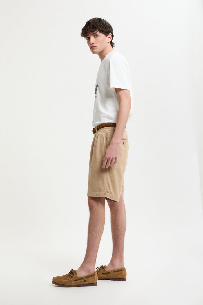 Baracuta Canvas Garment Dyed Shorts British Khaki