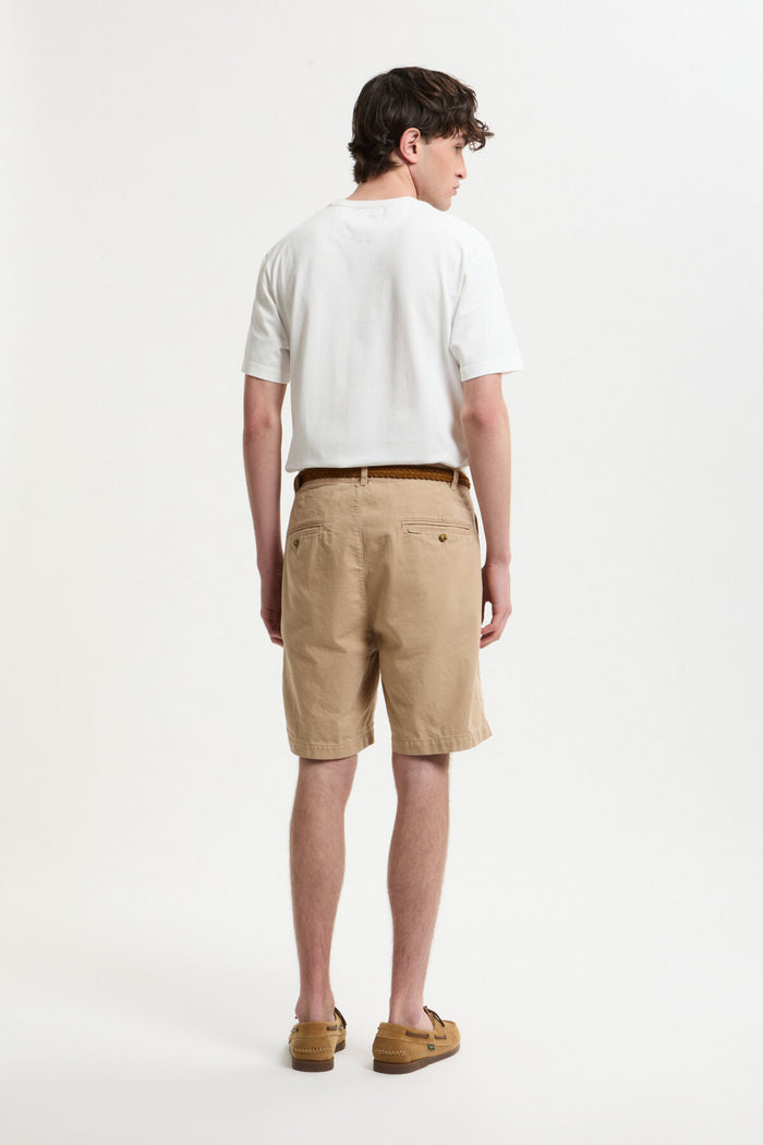Baracuta Canvas Garment Dyed Shorts British Khaki
