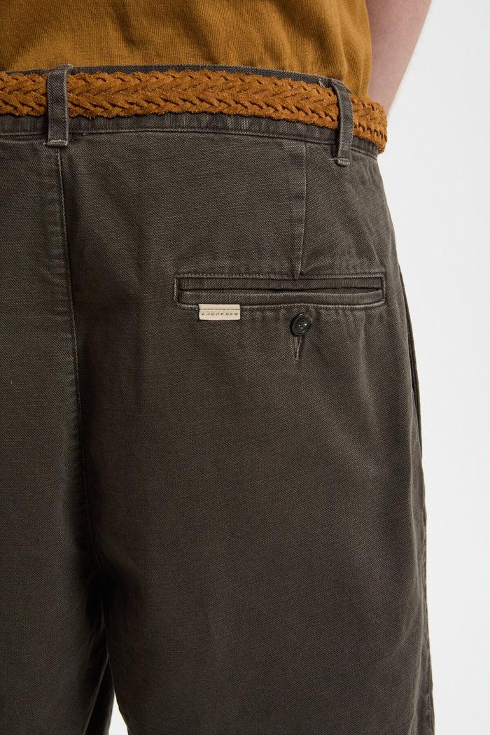 Baracuta Canvas Garment Dyed Shorts Faded Black