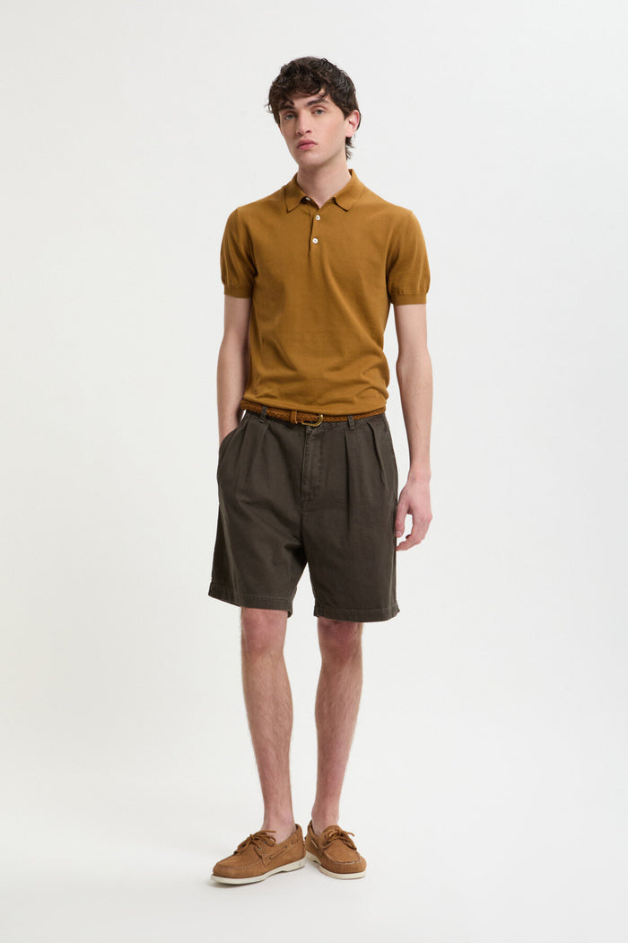 baracuta Canvas Garment Dyed Shorts Faded black