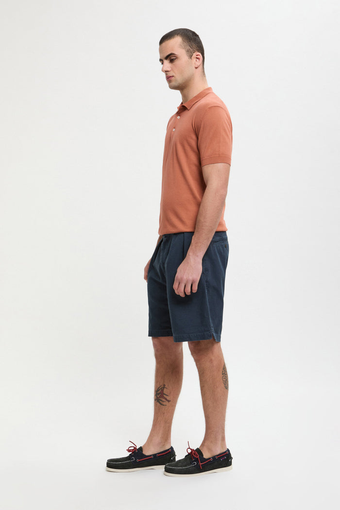 Baracuta Canvas Garment Dyed Shorts Sea Storm