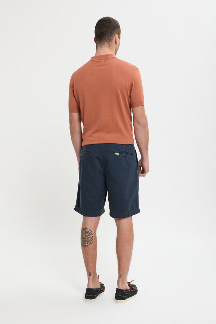 Baracuta Canvas Garment Dyed Shorts Sea Storm