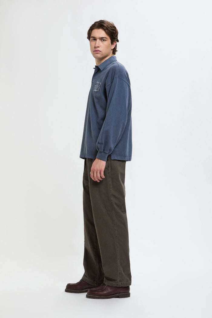 Baracuta Canvas Garment Dyed Trousers Faded Black