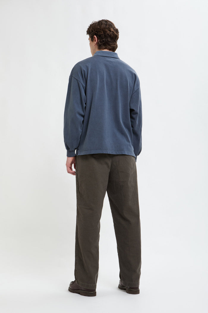 Baracuta Canvas Garment Dyed Trousers Faded Black