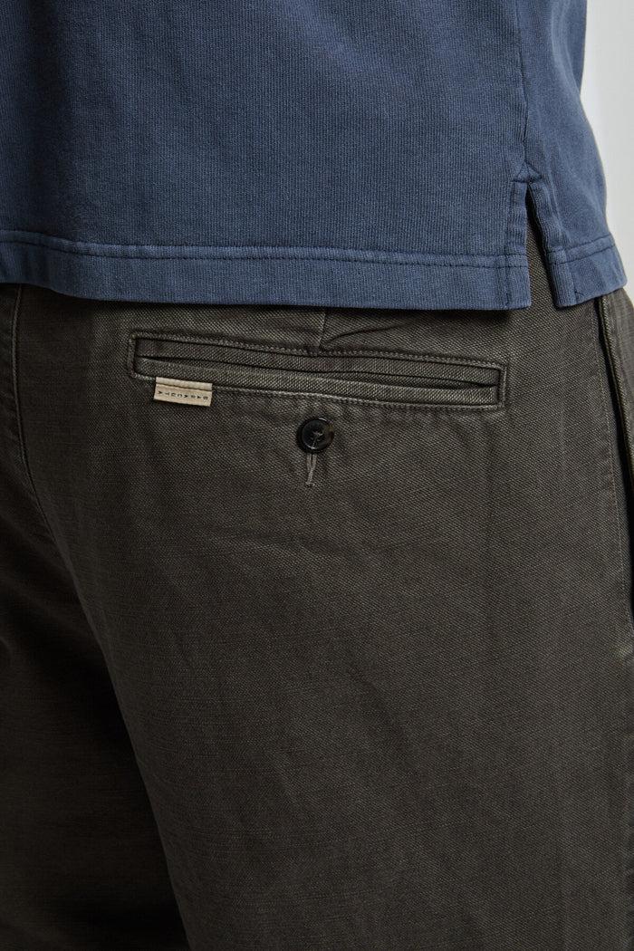 Baracuta Canvas Garment Dyed Trousers Faded Black