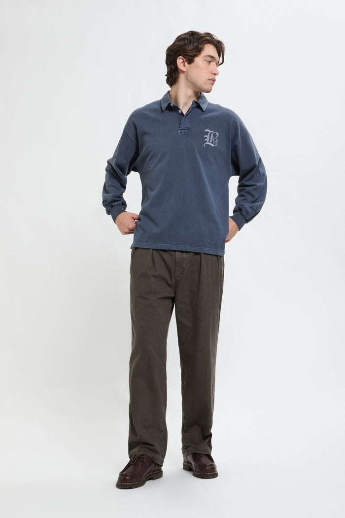 baracuta Canvas Garment Dyed Trousers Faded black