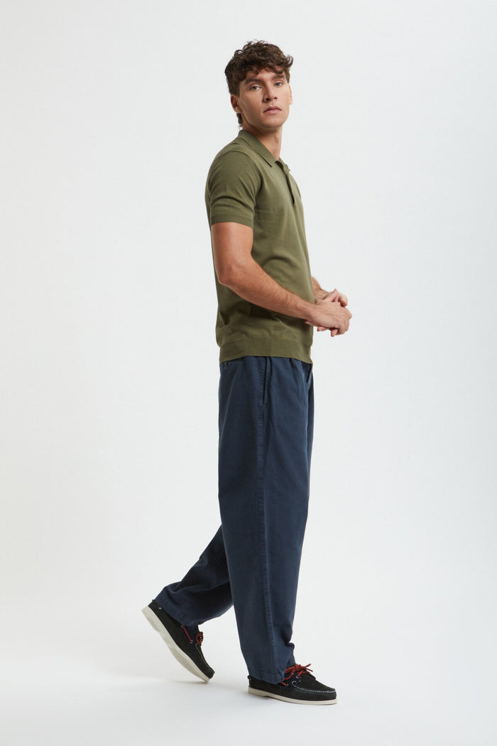 Baracuta Canvas Garment Dyed Trousers Sea Storm