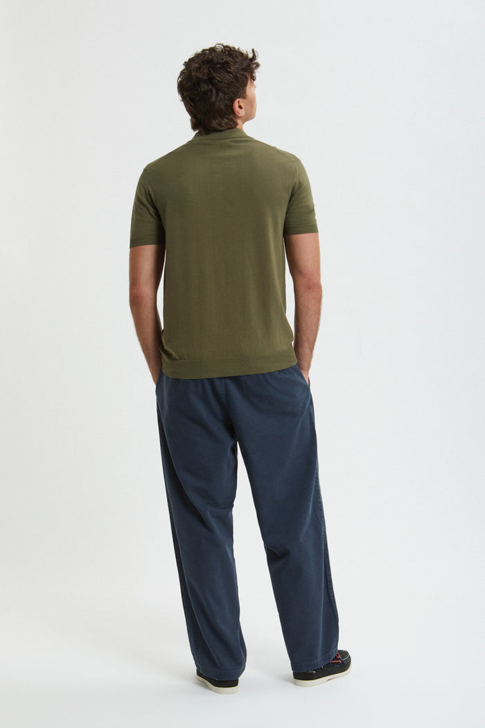 Baracuta Canvas Garment Dyed Trousers Sea Storm