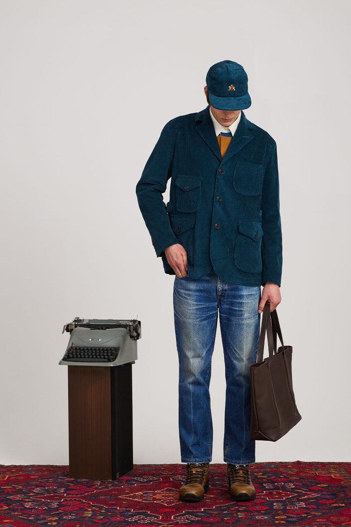 baracuta Corduroy Blazer Peacock blue