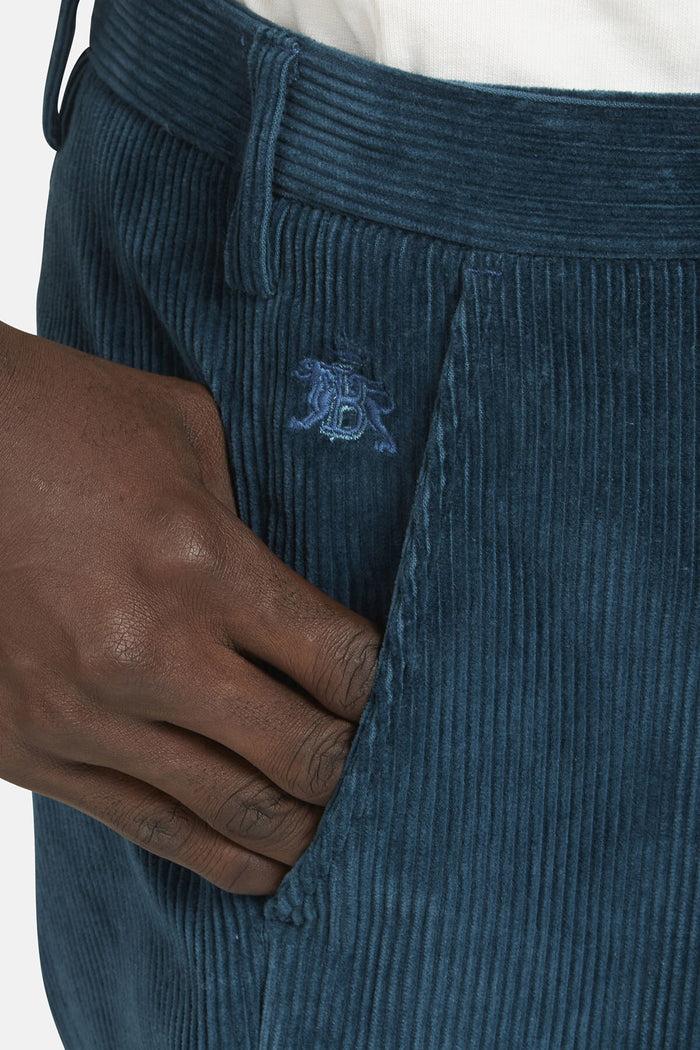 Baracuta Corduroy Trousers Peacock Blue