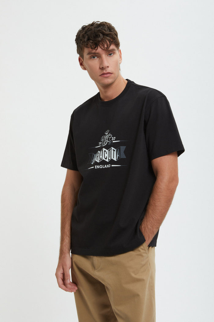 baracuta Faded Logo T-Shirt Black