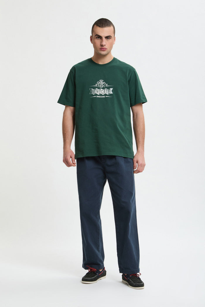 Baracuta Faded Logo T-Shirt Racing Green