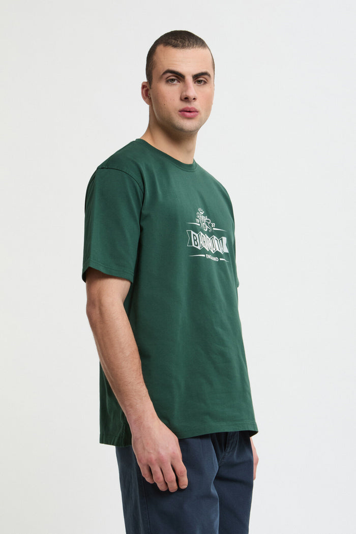 baracuta Faded Logo T-Shirt Racing green