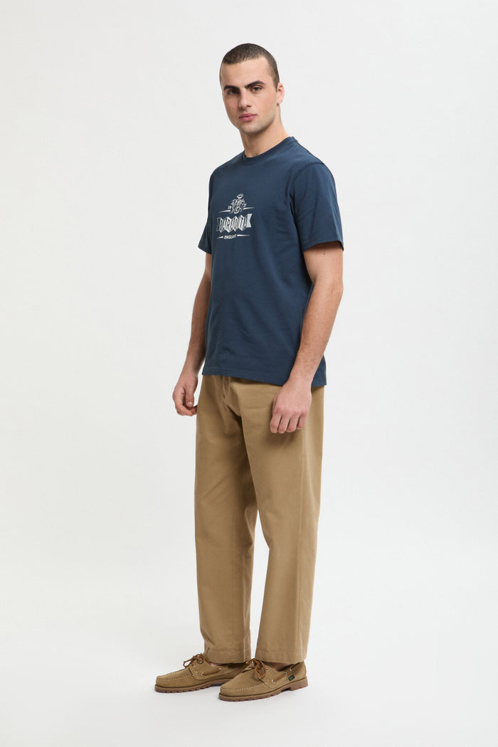 Baracuta Faded Logo T-Shirt Sea Storm