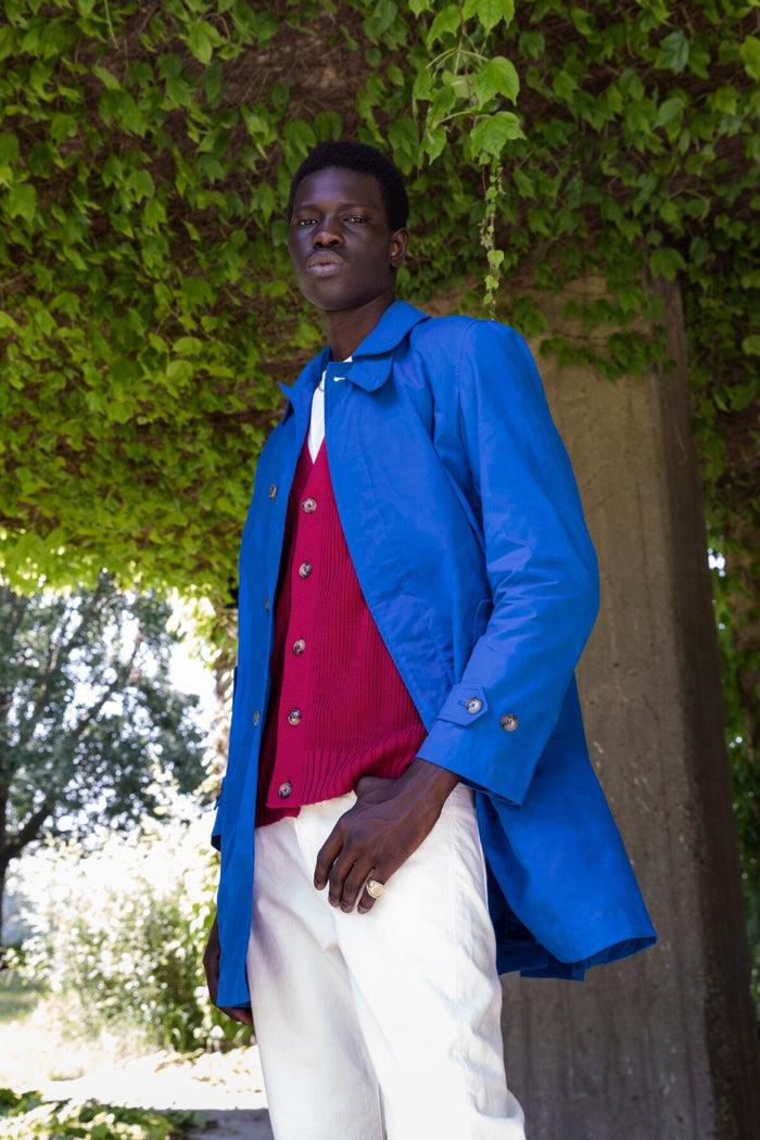 baracuta G10 Waxed Coat Lapis