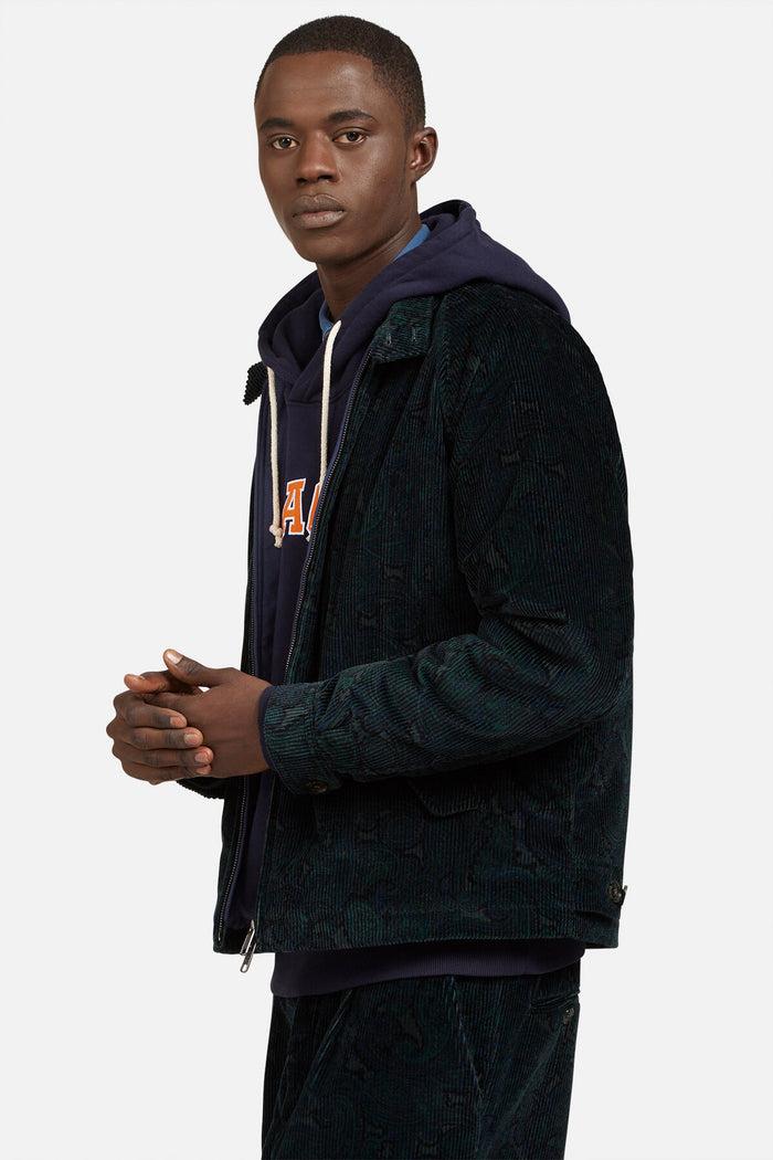 Baracuta G4 Pattern Corduroy Paisley Navy