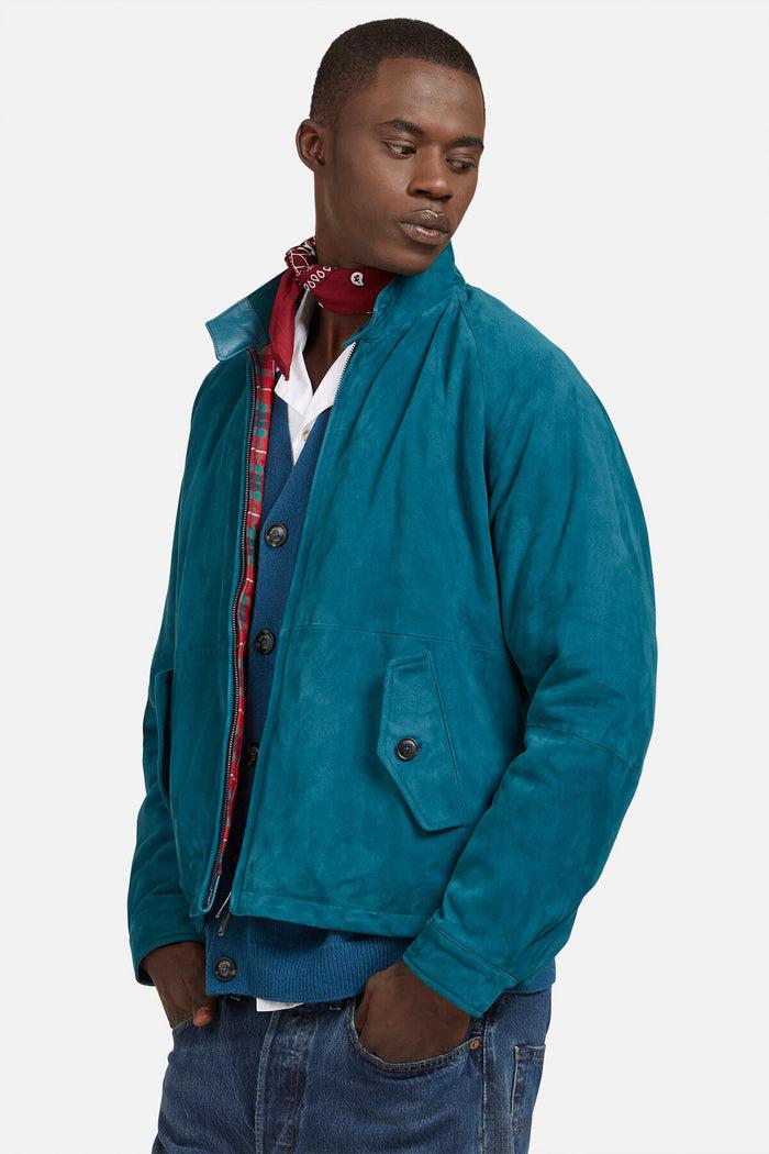 Baracuta G4 Suede Peacock Blue