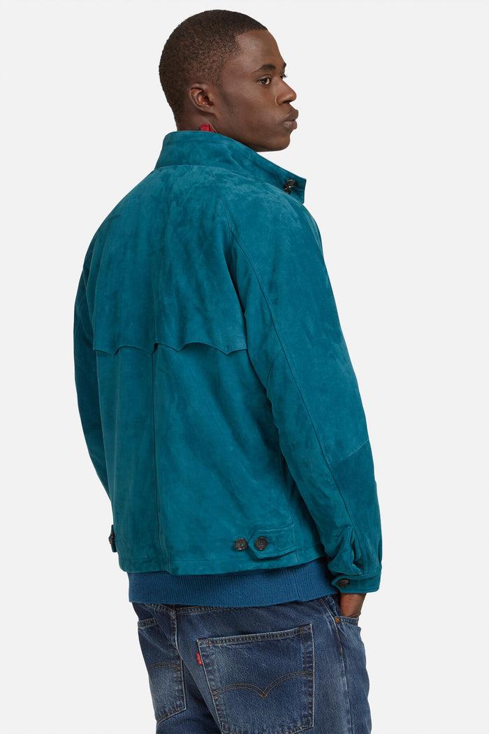 Baracuta G4 Suede Peacock Blue
