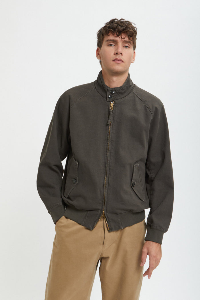 Baracuta G9 Canvas Garment Dyed Faded Black