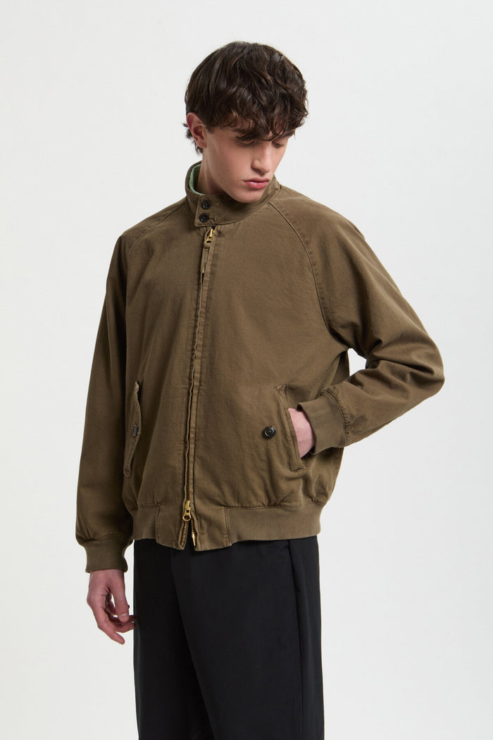 baracuta G9 Canvas Garment Dyed Tarmac green