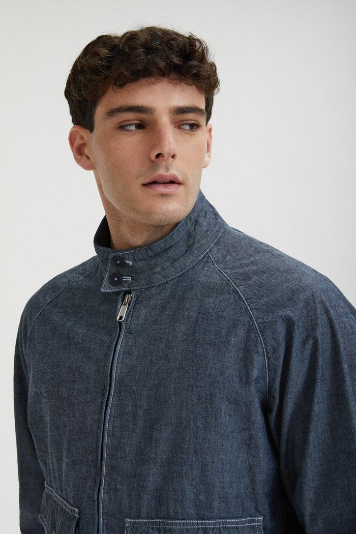 Baracuta G9 Chambray Pocket Blue Chambray