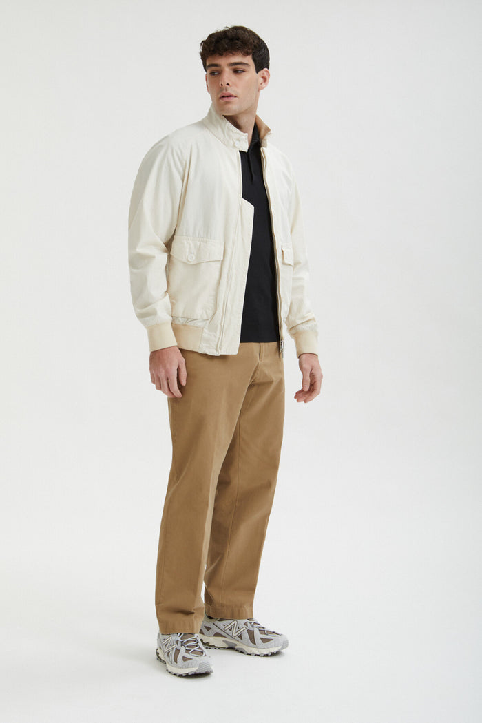 Baracuta G9 Chambray Pocket Off White Chambray