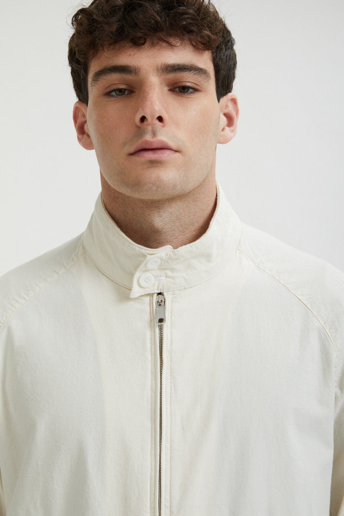 Baracuta G9 Chambray Pocket Off White Chambray