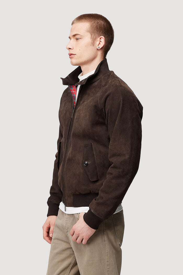 Baracuta G9 Italian Winter Suede Chocolate