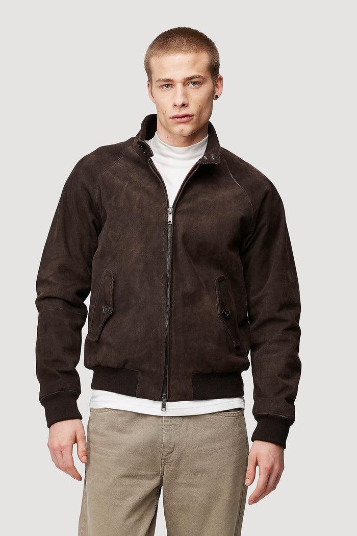 baracuta G9 Italian Winter Suede Chocolate