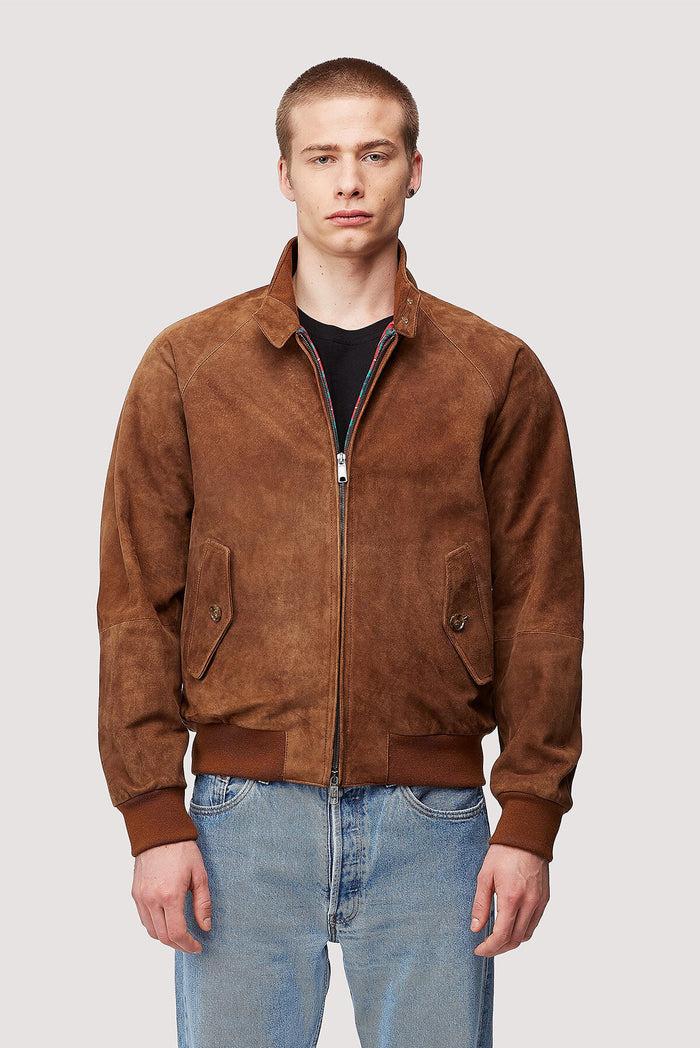 Baracuta G9 Italian Winter Suede Tobacco