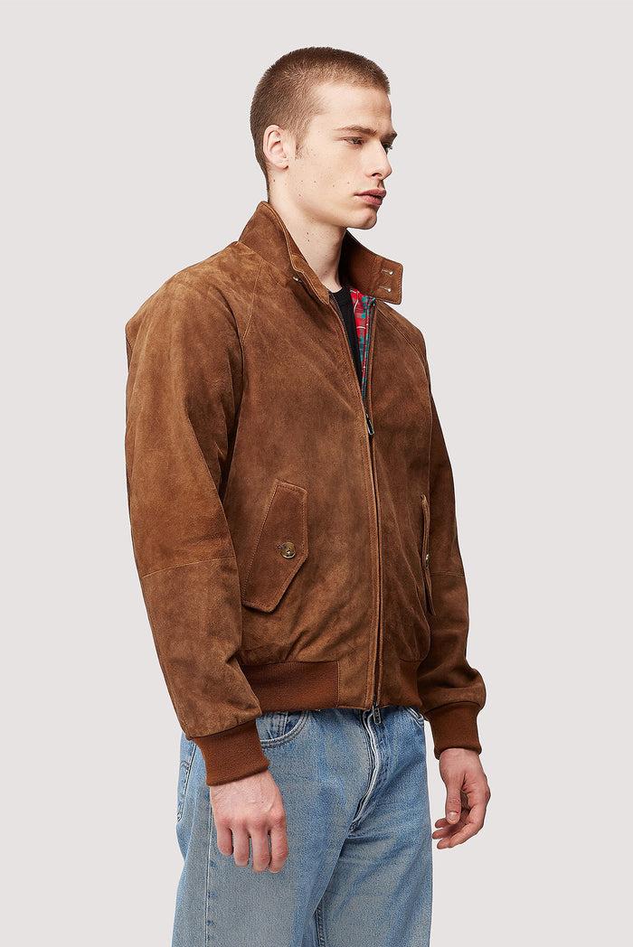 Baracuta G9 Italian Winter Suede Tobacco
