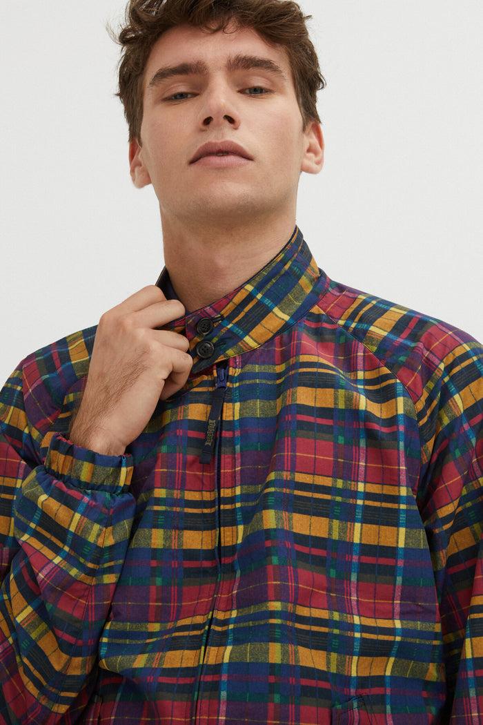 Baracuta G9 Madras Nylon Bordeaux Madras