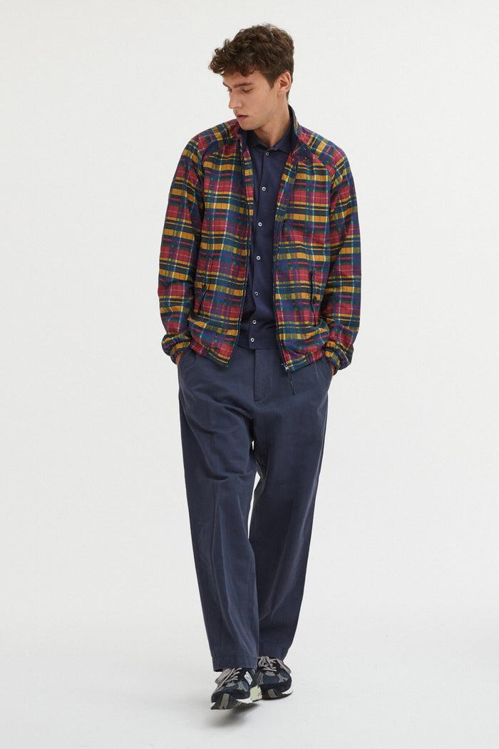 Baracuta G9 Madras Nylon Bordeaux Madras