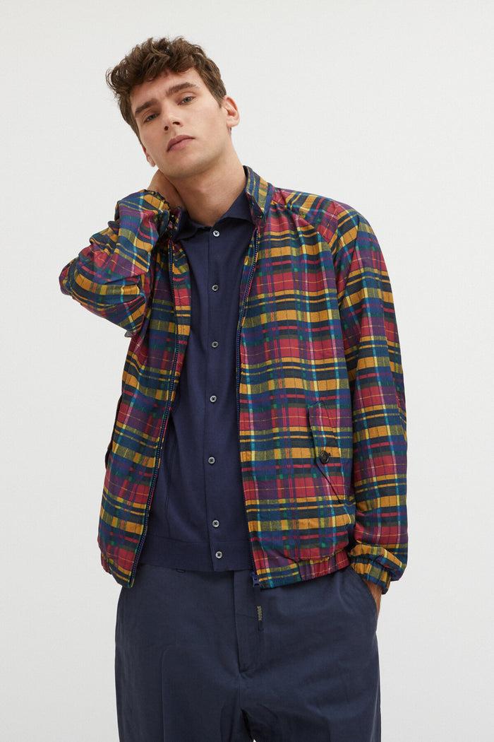 baracuta G9 Madras Nylon Bordeaux madras
