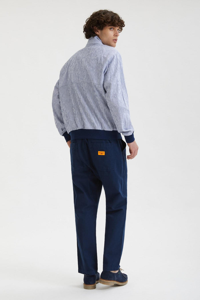 Baracuta G9 Seersucker Blue White Stripe