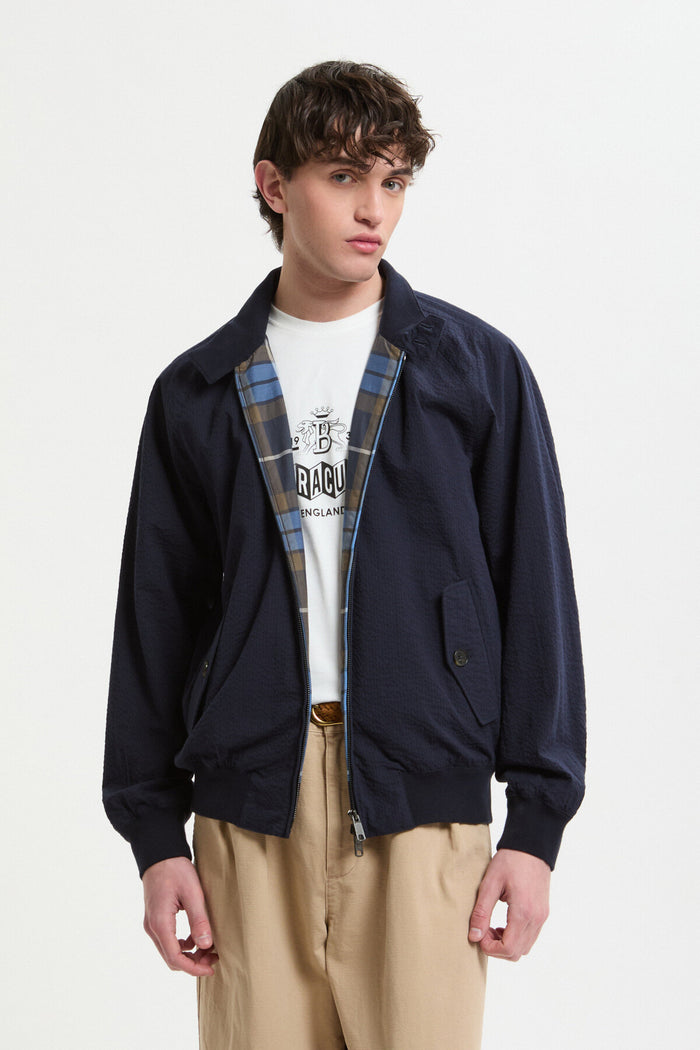 baracuta G9 Seersucker Navy