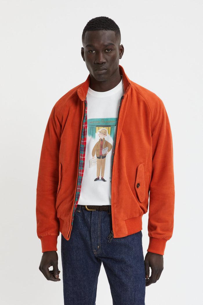 Baracuta G9 Suede Colour Orange Red