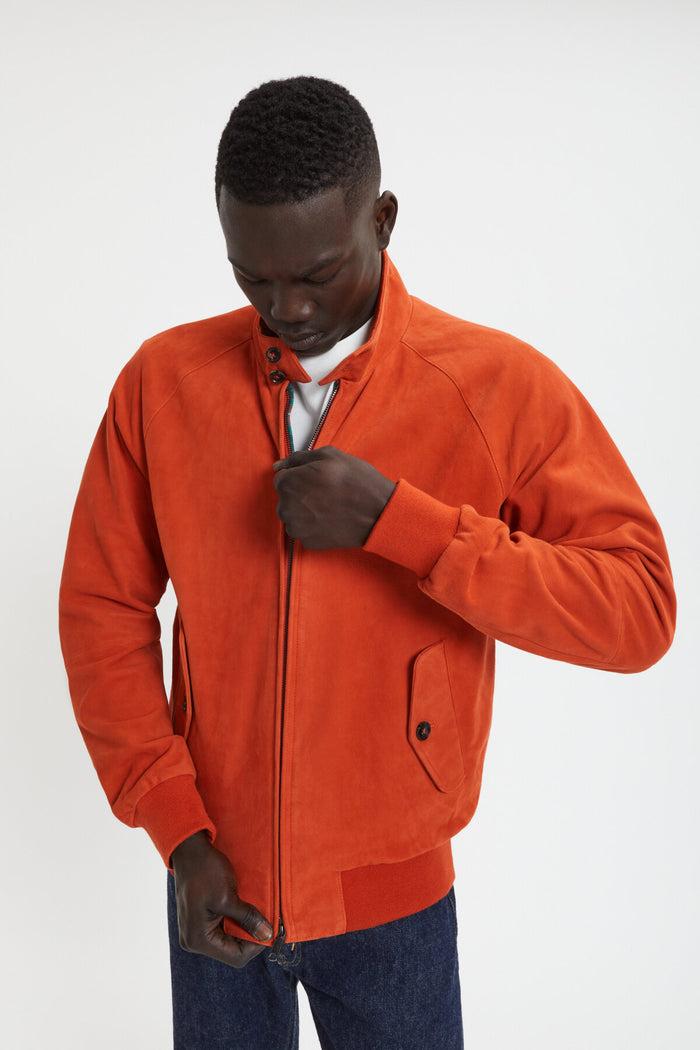 baracuta G9 Suede Colour Orange red