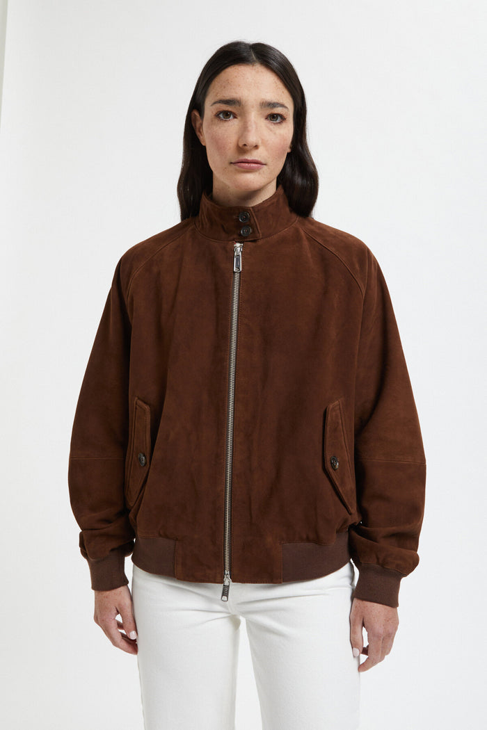 baracuta G9 Suede Woman Chocolate