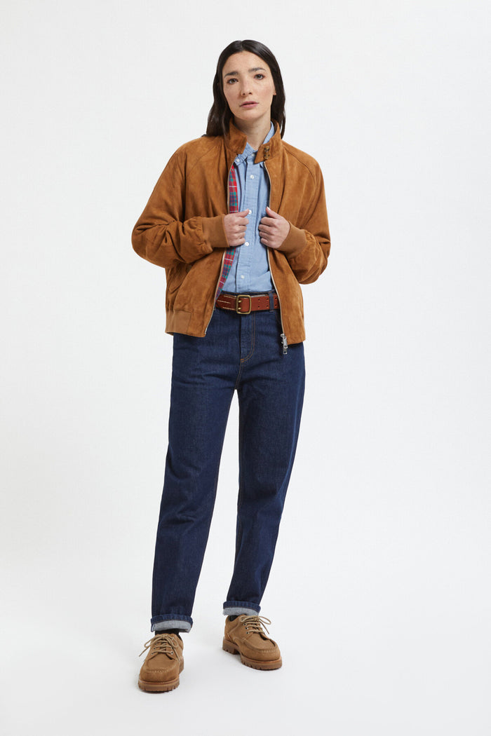 Baracuta G9 Suede Woman Tobacco