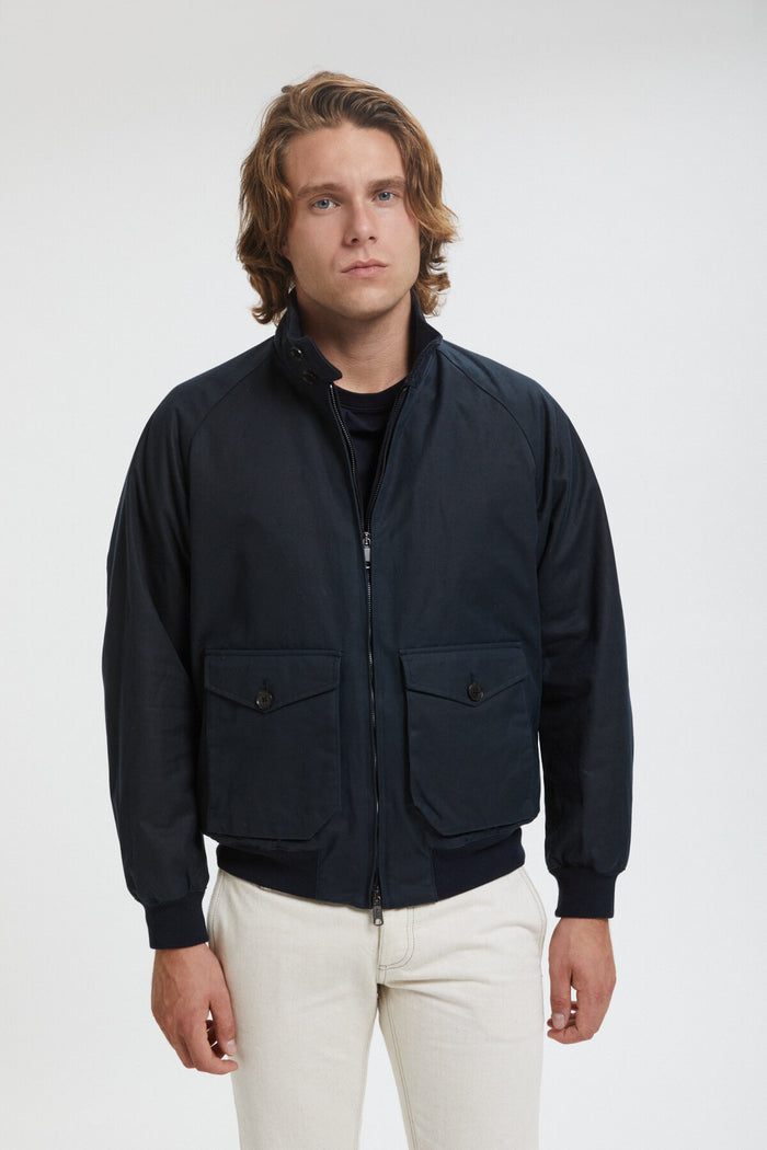 Baracuta G9 Waxed Pocket Dark Navy