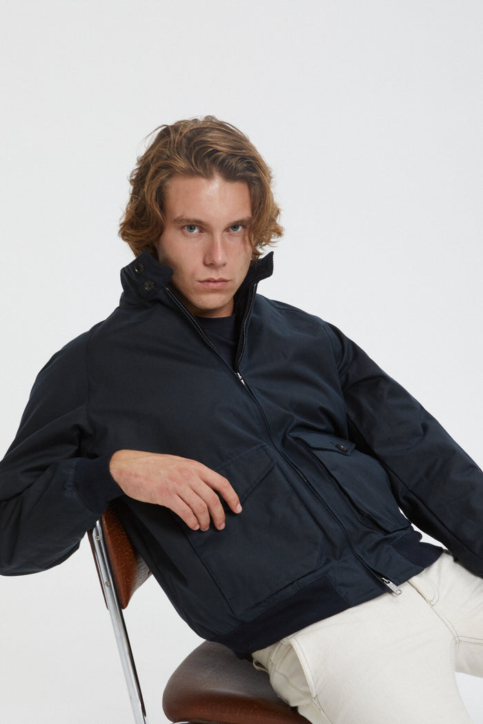 baracuta G9 Waxed Pocket Dark navy