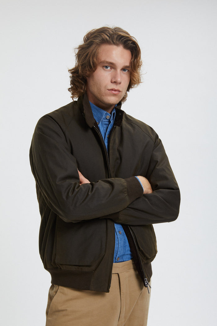 Baracuta G9 Waxed Pocket Deep Moss